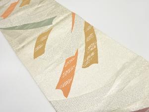 アンティーク 熨斗模様織り出し袋帯(着用可)